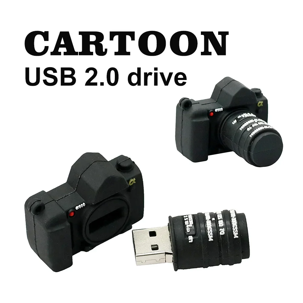 Clé USB 2.0 pour appareil photo de dessin animé, clé USB, clé USB, disque de pouce, photographie, cadeaux, 8 Go, 16 Go, 32 Go, 64 Go, 128 Go, nouveau