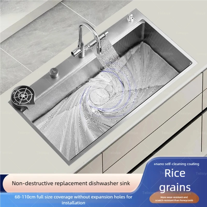 

Кухонная мойка из нержавеющей стали, оригинальный цвет, большая одинарная раковина, сменная раковина для посудомоечной машины, раковина для мытья овощей под столешницей