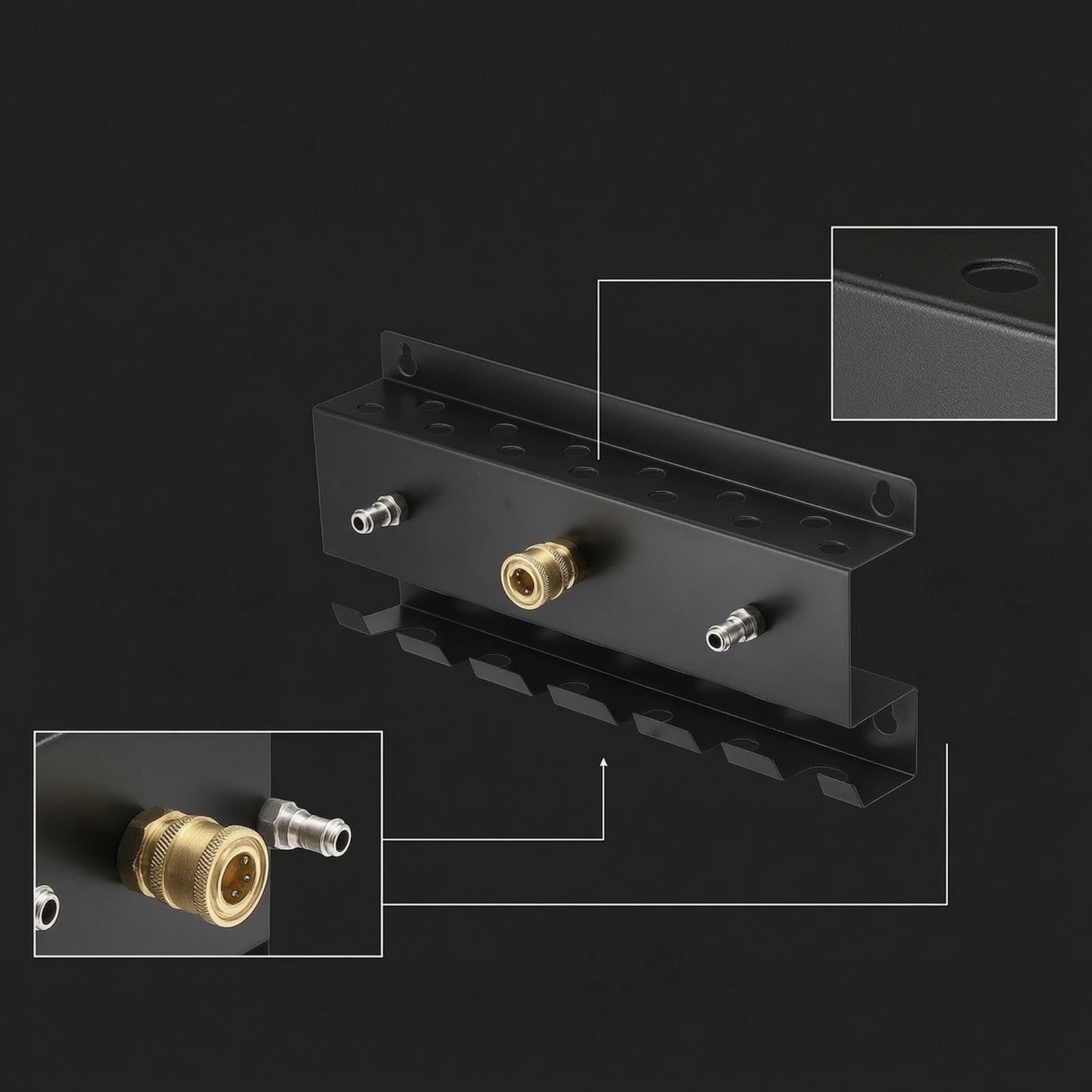 Pressure Washer Accessory Holder Compact Pressure Washer Organizer with Quick Connect Components Area-Saving Wall Mount Cleaning