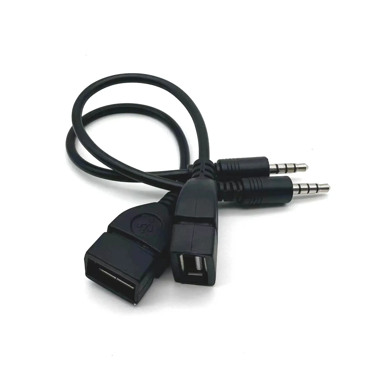 3.5MM male USB 2.0 female vrouw Audio 3.5 Mm Jack Plug Mini Converter Kabel Koord Voor auto MP3 Cd Speler U Disk Muziek