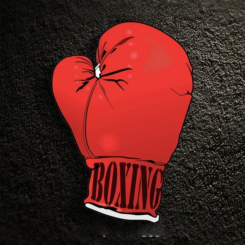 1Pc Boxing Gloves Graphic Waterproof Vinyl Sticker Cool Sports Style Decal For Car Motorcycle Laptop Bike Wall Decor
