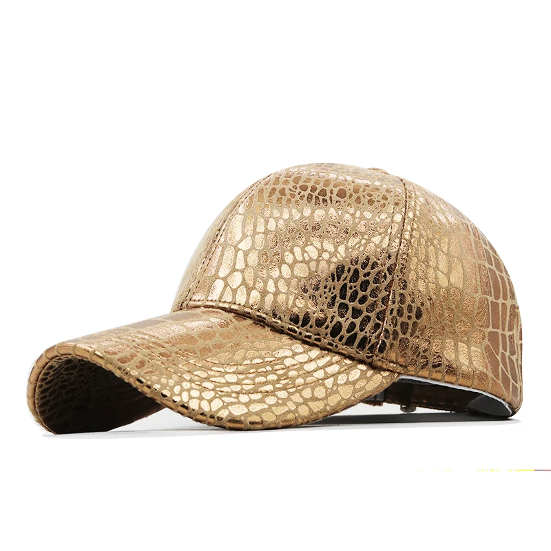 High Quality Snake Skin Print Leather Dad Hat Men Women Summer Baseball Cap Visor Caps Adjustable Bone Hats Gorras