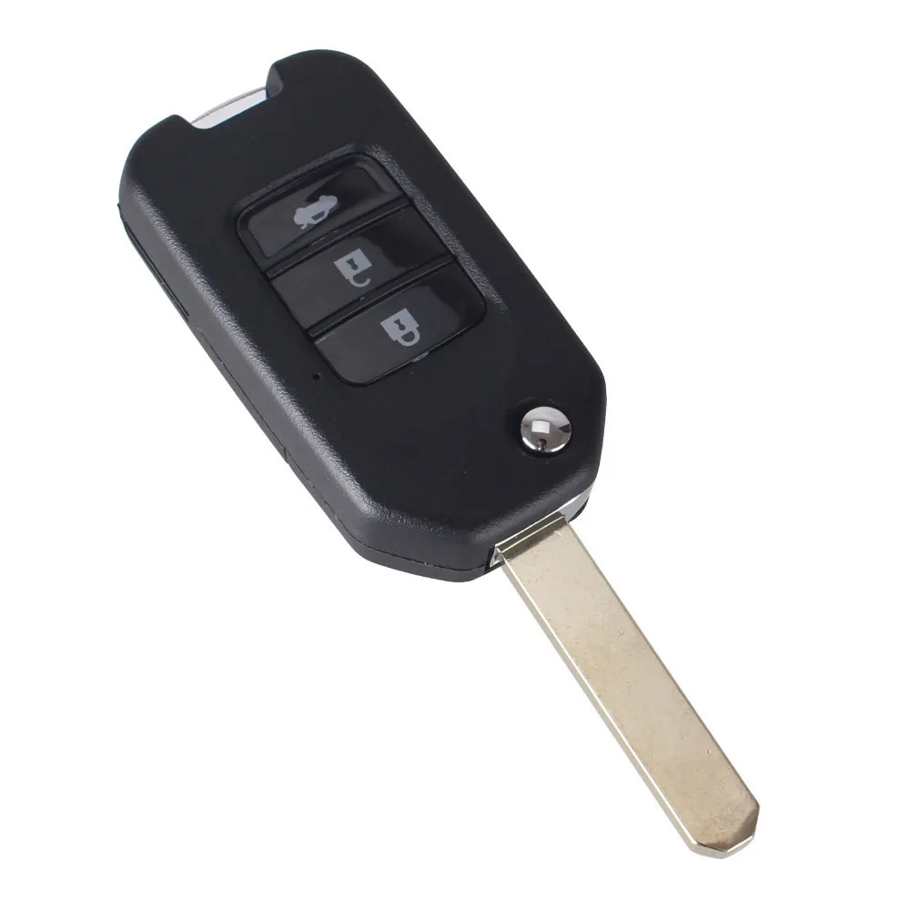 KEYYOU Flip Folding Modified Remote Key Shell 3 Buttons Fob For Honda Fit Marina Wisdom XRV CITY