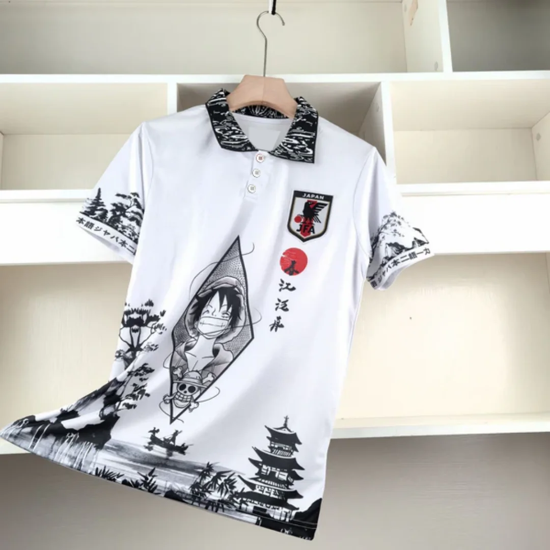 Japan One Piece Luffy Special Edition Jersey Premium Fußball-Poloshirt Sommer Sport Herren T-Shirt Kinderbekleidung T-Shirt Damen