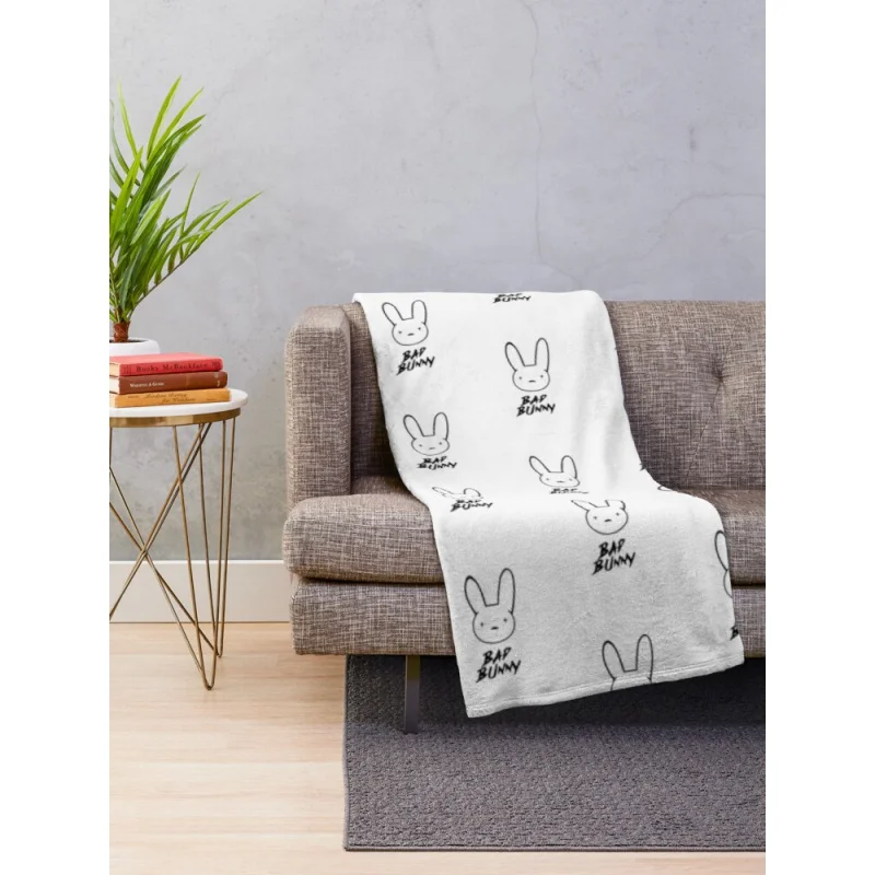 bad bunny Throw Blanket Giant Sofa Blanket Cute Blanket Plaid Blanket 5 sizes/200x180cm