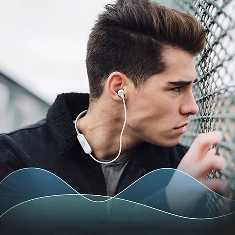 JBL T125 سماعة رأس بلوتوث لاسلكية بشريط حول الرقبة، سماعات أذن شبه داخل الأذن رياضية مقاومة للماء، عمر بطارية طويل، تصميم مغناطيسي #3