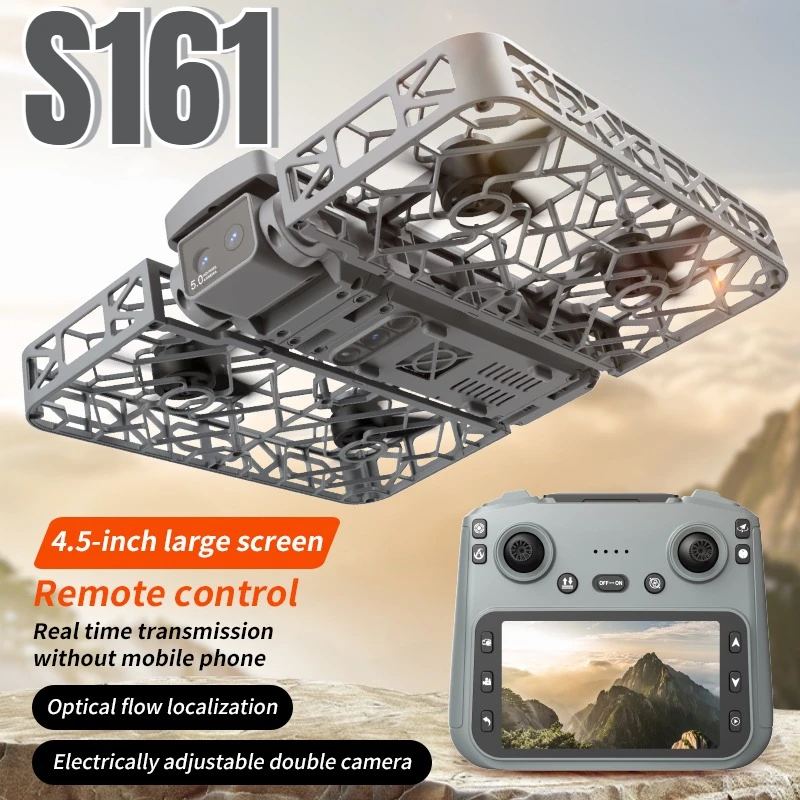 

Дрон S161 MAX с бесщеточным двигателем, складной, с LED-подсветкой, позиционированием по потоку данных, 4,5-дюймовым HD LCD-экраном и ветроустойчивым мотором