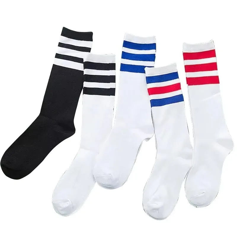 

New Men/Women 3 Three Stripes Cotton Socks Retro Old School Hiphop Skate Long Short Meias Harajuku White Black Winter Cool