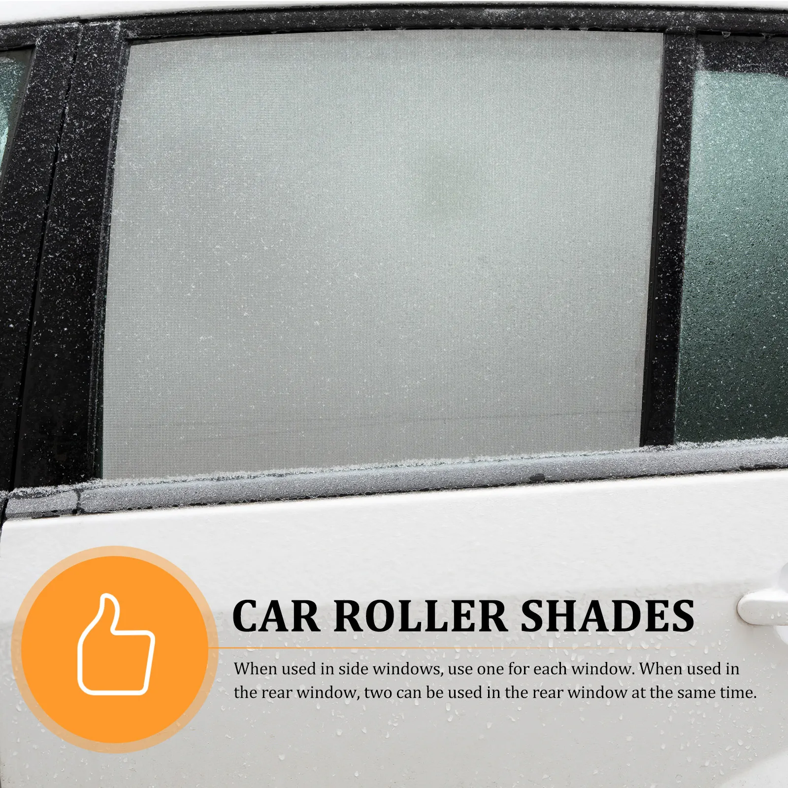 

2 шт. автомобильных солнцезащитных шторок на боковые окна, рулонные шторы для автомобиля, теплоизоляция, защита от УФ-излучения, черные