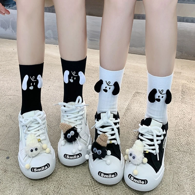 Women Cute Animal Socks Soft Cotton Novelty Funny Crew Socks Casual Booties Socks Summer High Ankle Socks Loose Socks