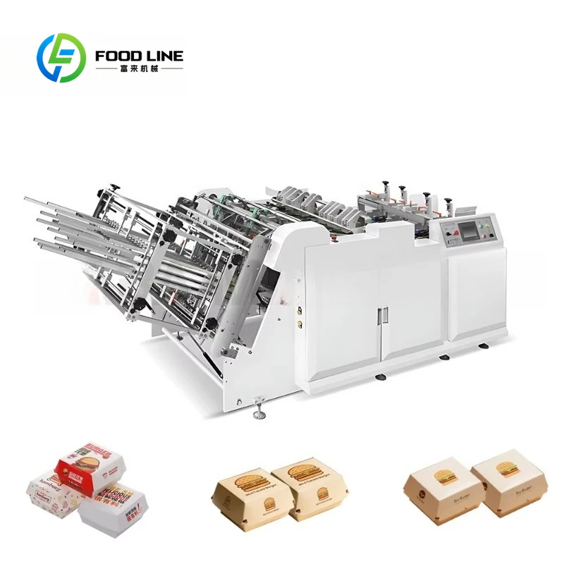 Customized Automatic High Speed Paper Lunch Box Making Machine Disposable Food Container Maker Pizza Hamburger Box Forming
