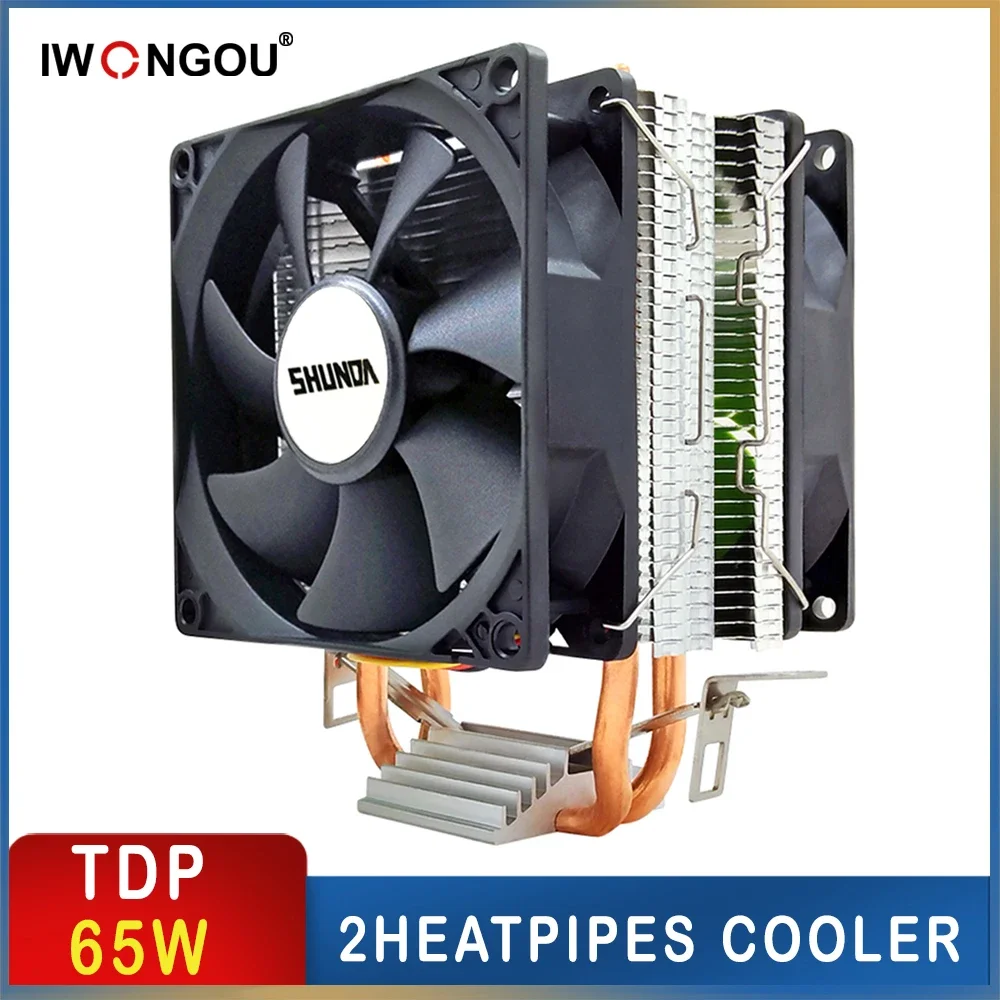 Luchtkoeler X99 3 Pin 90Mm Rgb Koeling Cpu Fan Iwongou 2 Heatpipes X79 Processor Koeler Voor Intel Lga2011 1200 1700 Amd Radiator