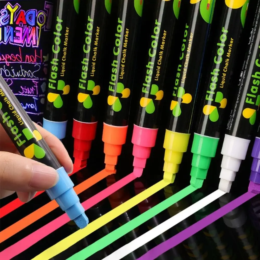 Chalk Erasable LED Highlighter Fluorescent Marker Whiteboard Graffiti Blackboard Glass Window Painting Advertisement Chalk