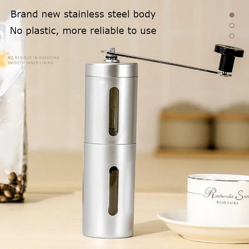 

1pc Portable Manual Coffee Bean Grinder with Hand Crank -Fine to Coarse Grind for Espresso and Travel - Perfect Coffee Accessory