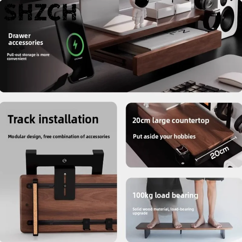 Z3 Pro Accessory Monitor Metal Storage Box Modular Computer Desk Partition Tray Ergonomic Desktop Organizer Modern Laptop Stand