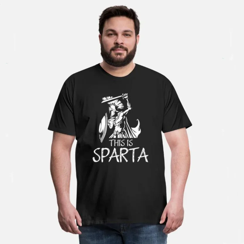 

This Is Sparta. Spartan Molon Labe T-Shirt New 100% Cotton O-Neck Summer Short Sleeve Casual Mens T-shirt Size S-3XL