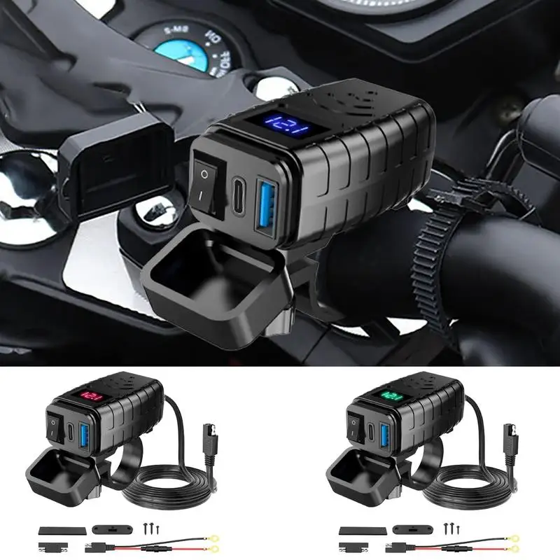 Motorcycle USB Phone Charger Motorcycle Charger USB Port USB Port QC3.0 Fast Charging PD Quick Charger 3.0 For