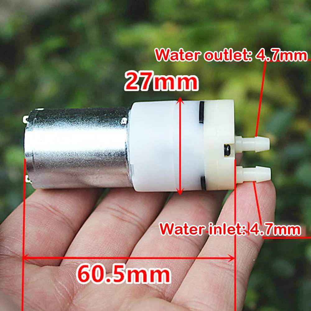 DC Water Pump 7.4V 12V 370 Motor Diaphragm Pump Small Self-priming Pump Micro Pump Vacuum Mini Elecctric Water Pump