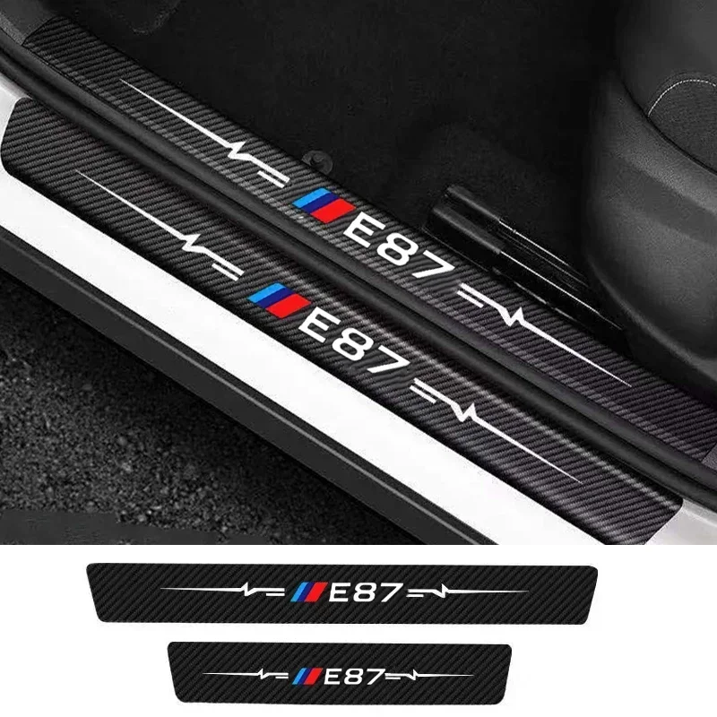 Car Door Threshold Waterproof Stickers Protective Film for BMW 1 Series E87 Logo Front Rear Trunk Sill Anti Scratch Dirty Tape