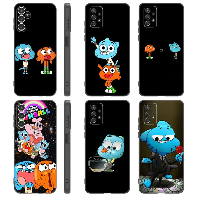 Caixa do telefone de Gumball e Darwin para Samsung, A13, A22, A24, A32, 4G, A25, A34, A35, A52S, A53, A54, A55, A73, 5G, A12, a14, A15, A23, A31, A33, A50, A51