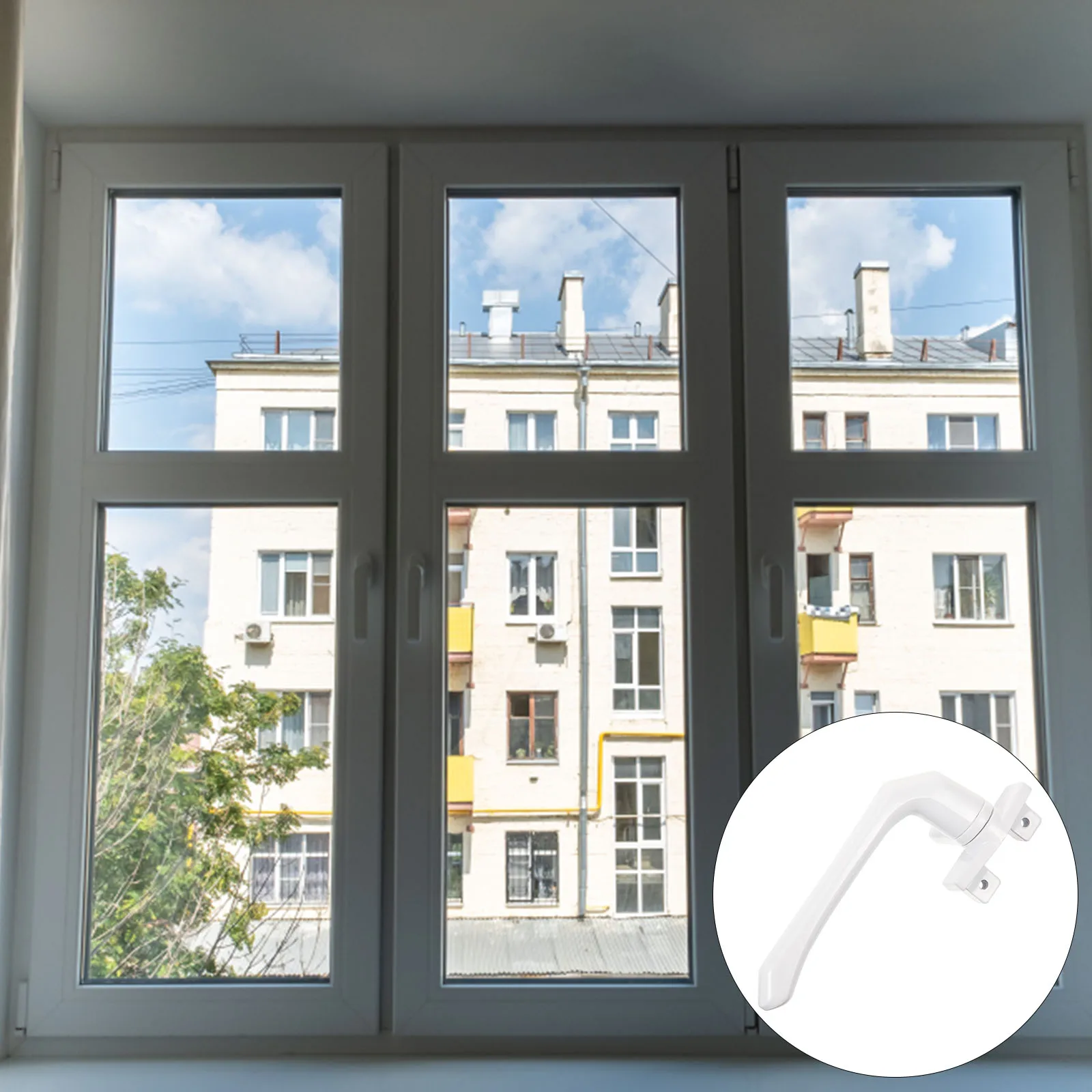 

Aluminum Window Right Hand White Replacement Window Handle Thickened Alloy Crank Casement Operator Hardware Accessory
