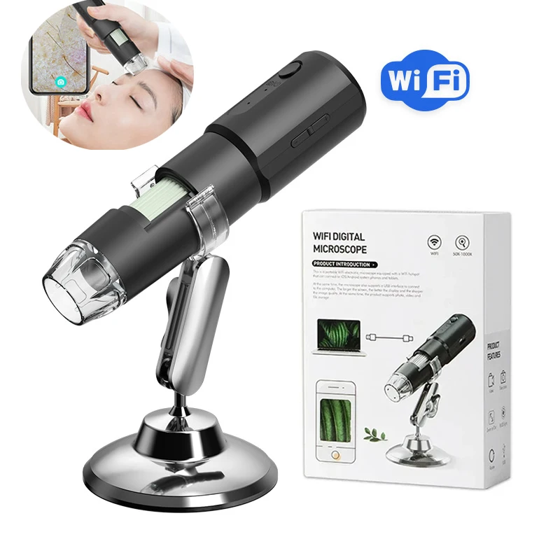 USB Wireless Dermatoscope Scalp Skin Analyzer Machine WIFI 1000X Aesthetic Equipment Microscope Beauty Health Profession