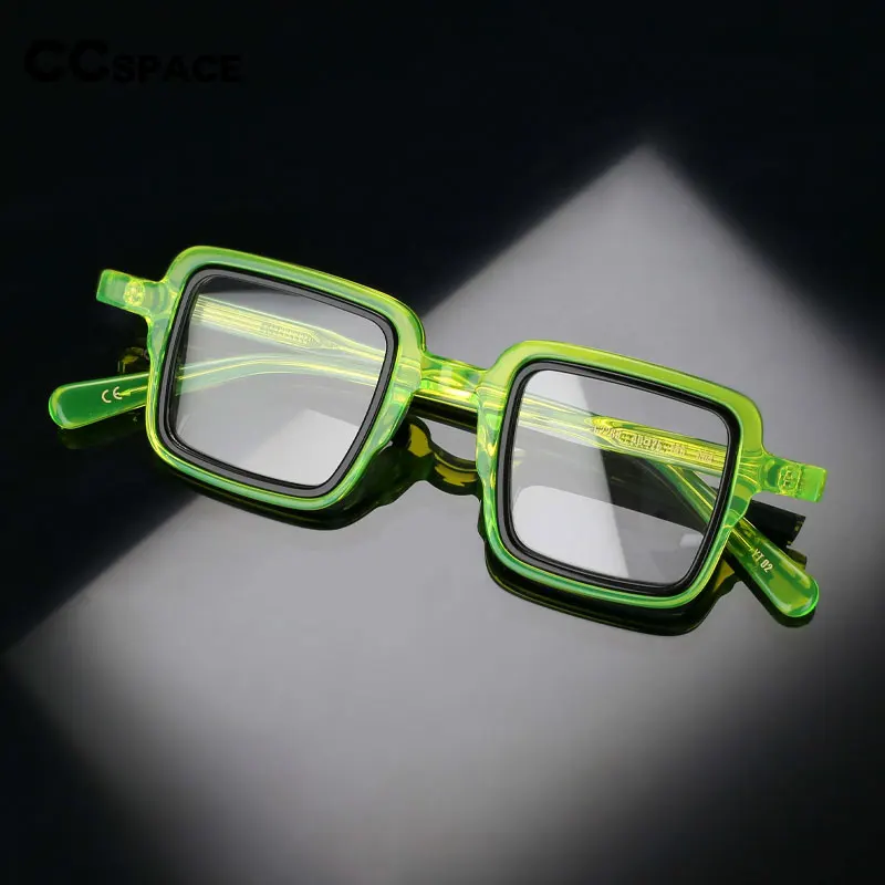 

55308 Acetate Small Glasses Frame Men Myopia Optical Prescription Eyeglasses Frame Vintage Square Women Luxury Brand Eyewear