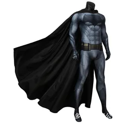 Traje de Cosplay Batman para Adultos, Manto Apertado, Traje COS, Festa de Halloween, Carnaval, Birthday Ball, Justiça, Amanhecer, Presente Masculino