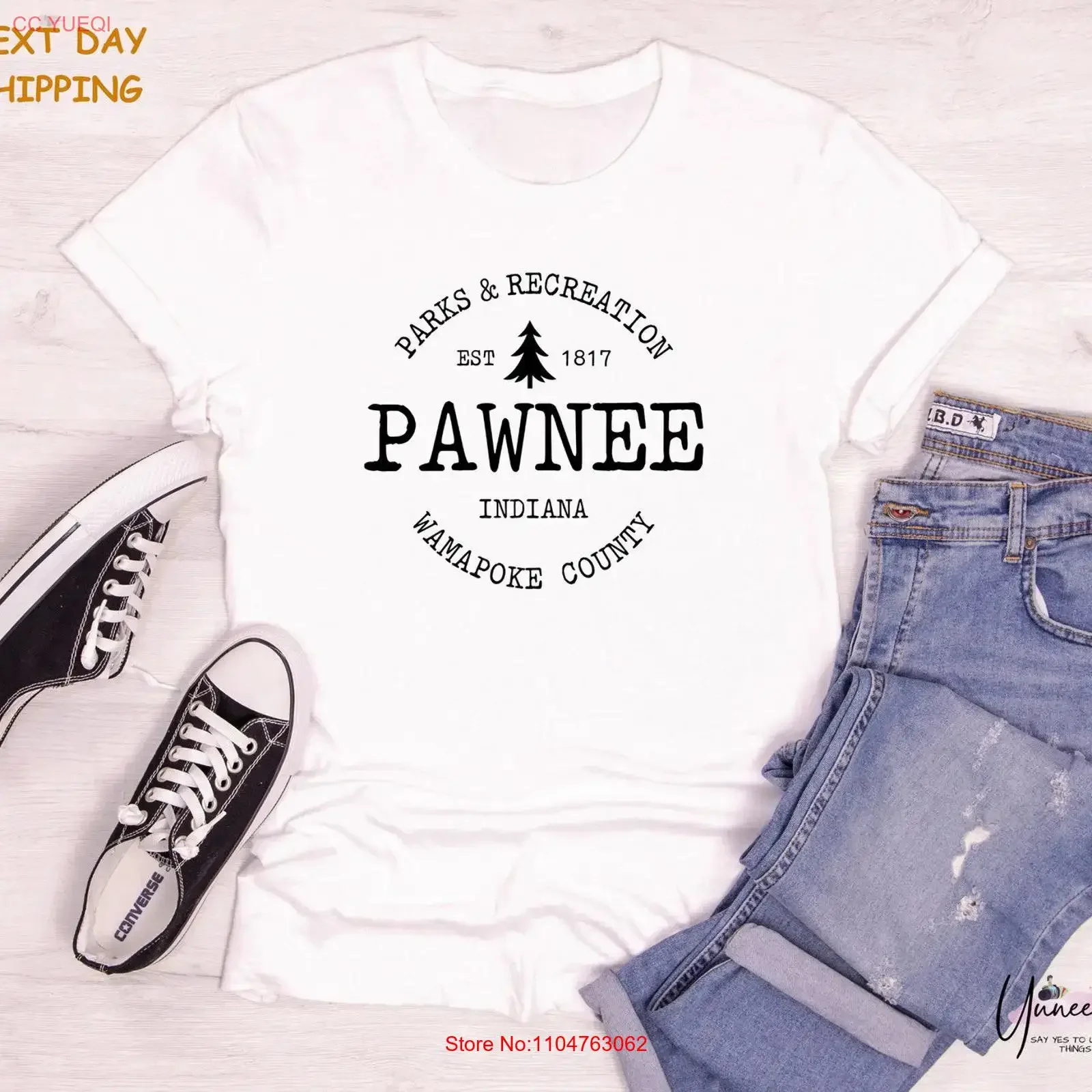 Parks Recreation T Shirt Pawnee National Park Funny Camping vintage Washed fashion Breathable Unisex Versatile Stretched