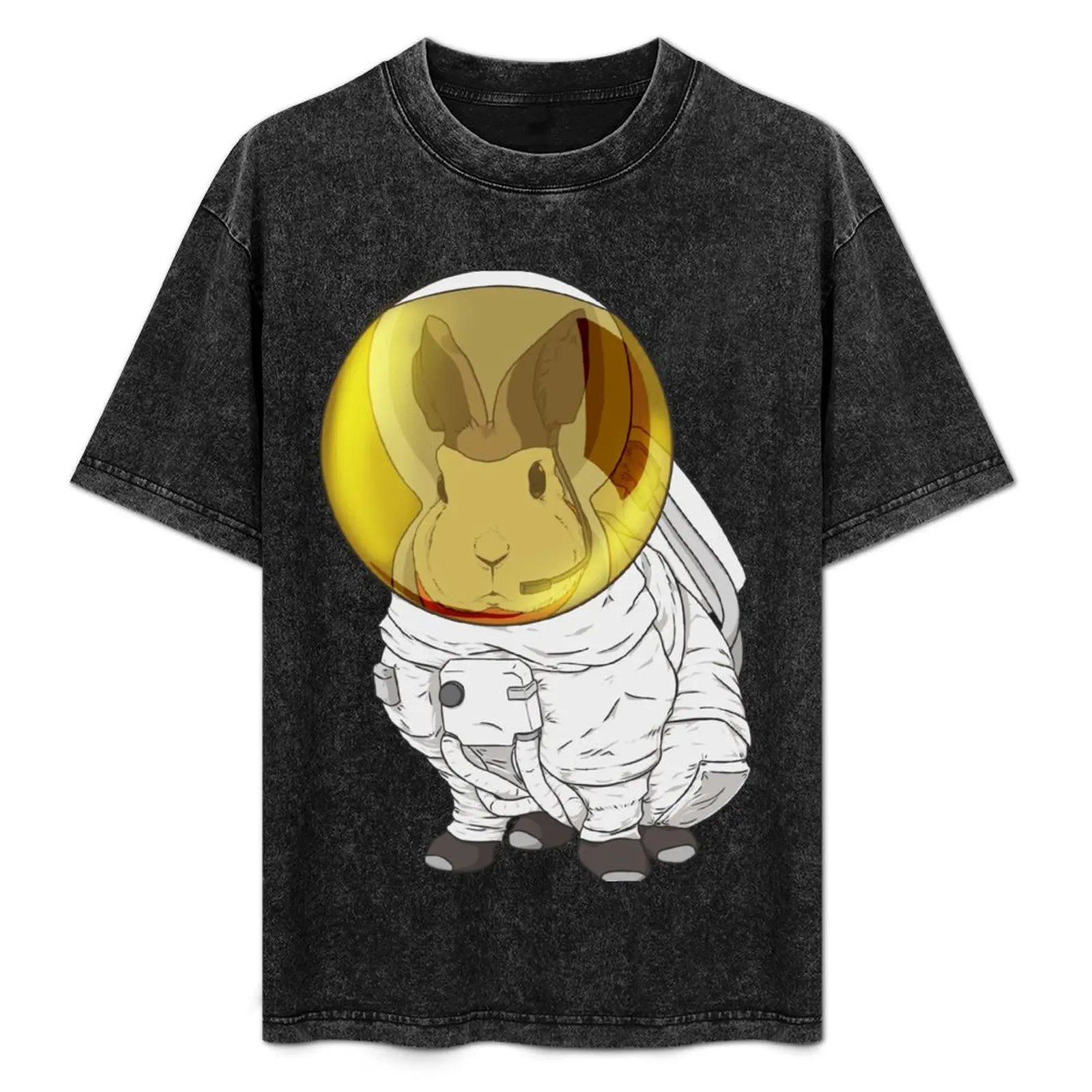 

Rabbit Astronaut T-Shirt korean fashion summer 2025 Louboutins men tshirt