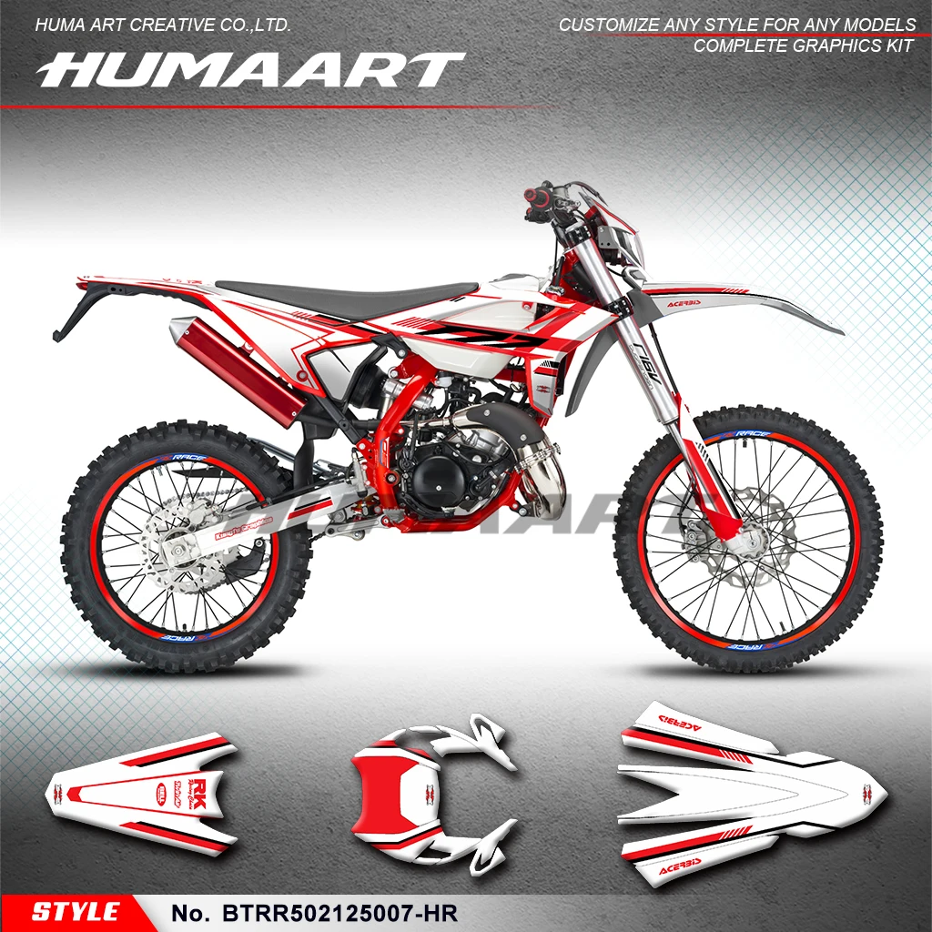 

HUMAART Dirtbike Graphics Stickers Complete for BETA RR 50 Race 2021 2022 2023 2024 2025, Protector, BTRR502125007-HR