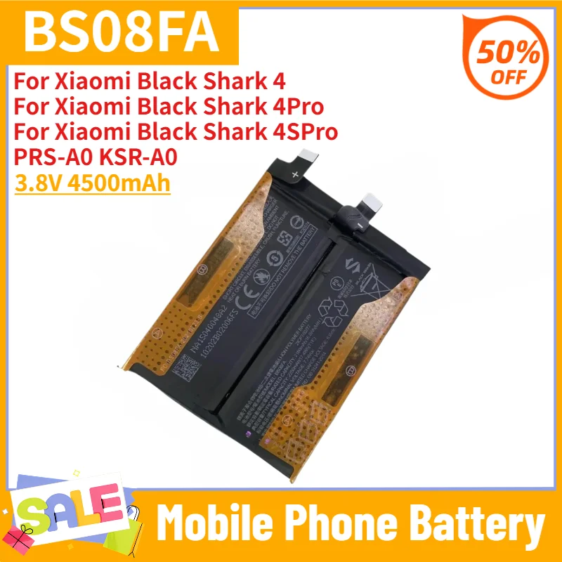 New 4500mAh BS08FA Phone Battery for Xiaomi Black Shark 4 Pro 4Pro / 4S Pro 4SPro KSR-A0 PRS-A0  PRS-H0  5RS High Quality