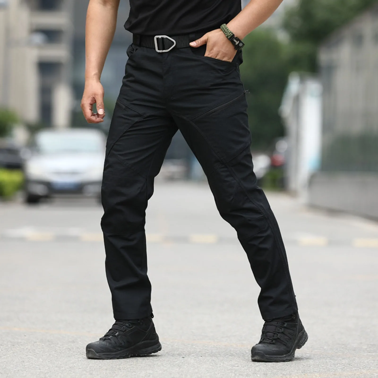 Mens Pants 42x34 Pleated Mens Pants 13 House Male Cargo Trousers Indoor Boy High Waist Open Back Pocket Jumpsuit Outdoor Foam