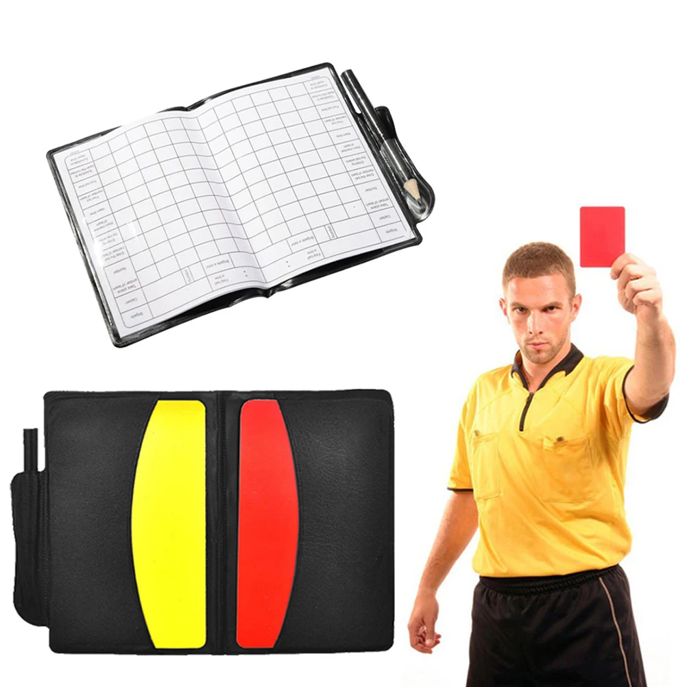 

1Set Standard Referee Cards Set Portable Soccer Referee Kit Wear-Resistant Stable PVC Metal for Football Supply Use