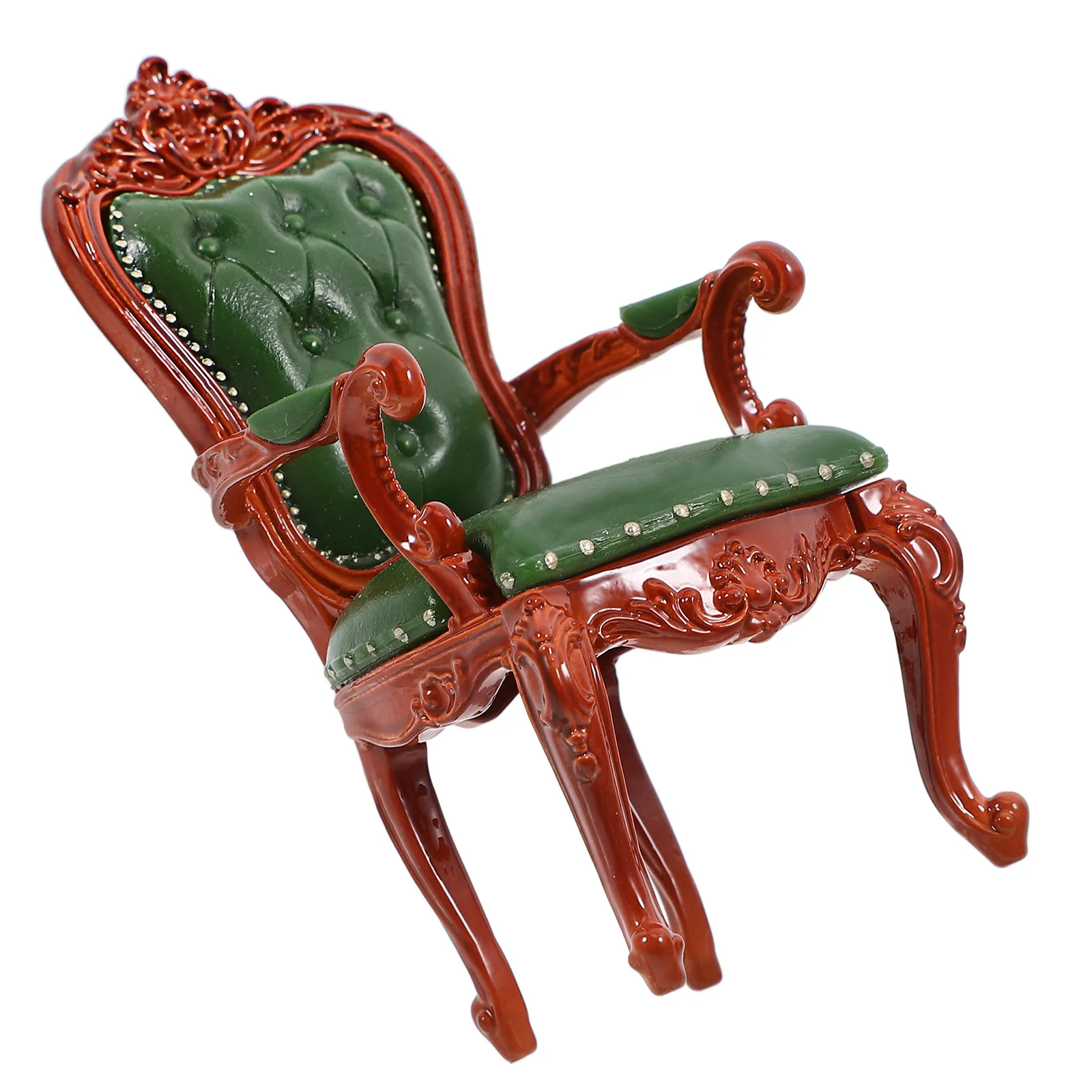 

Adorable Miniature Chair Decor Vintage Look Realistic Shape Fine Craftsmanship Safe Wear Resistant for Mini House Decor DIY