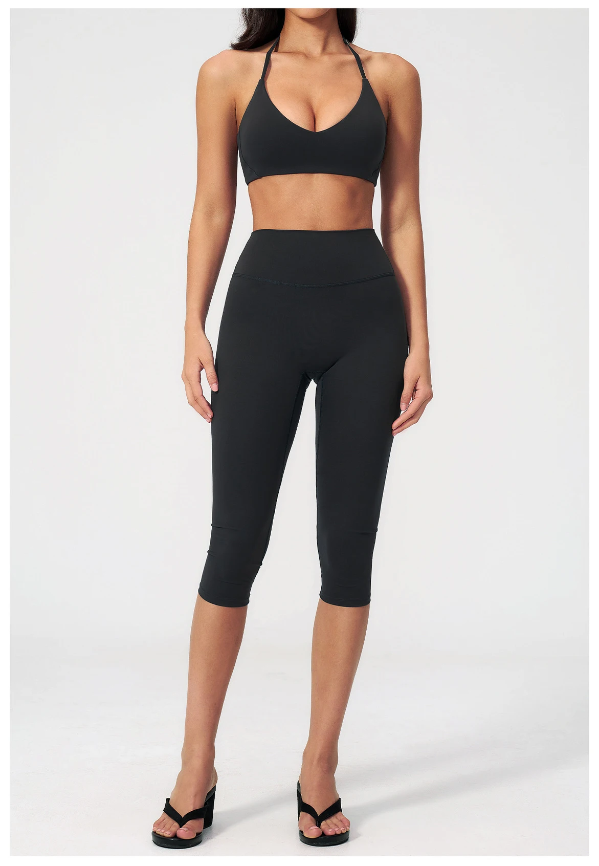 Women Tracksuit Yoga Set 2PCS Sports Set Short Sleeve Fitness Outfits Workout Clothes Running Capri Pants Gym Suit Athletic Wear