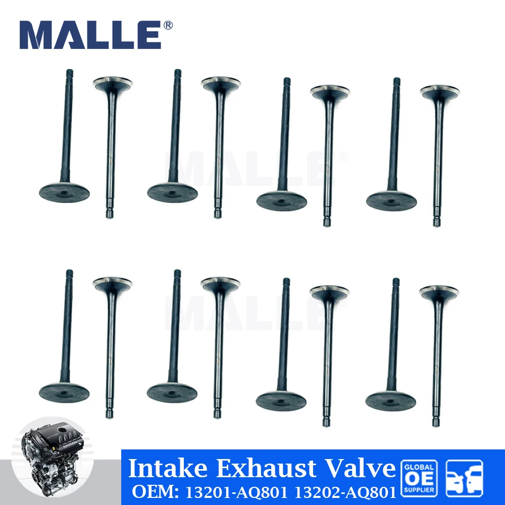 

16 Pcs Intake Exhaust Valve Kit For Nissan Teana 2.3 VQ23 VQ23DE Engine Auto Parts Car Accessories OE 13201-8H300 13202-6N20A