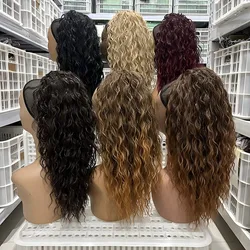 JULIANNA Synthetic Yaki Drawstring Ponytail Extensions 20 Inch Long Curly Horse Tail False Hair Heat-Resistant for Women Use