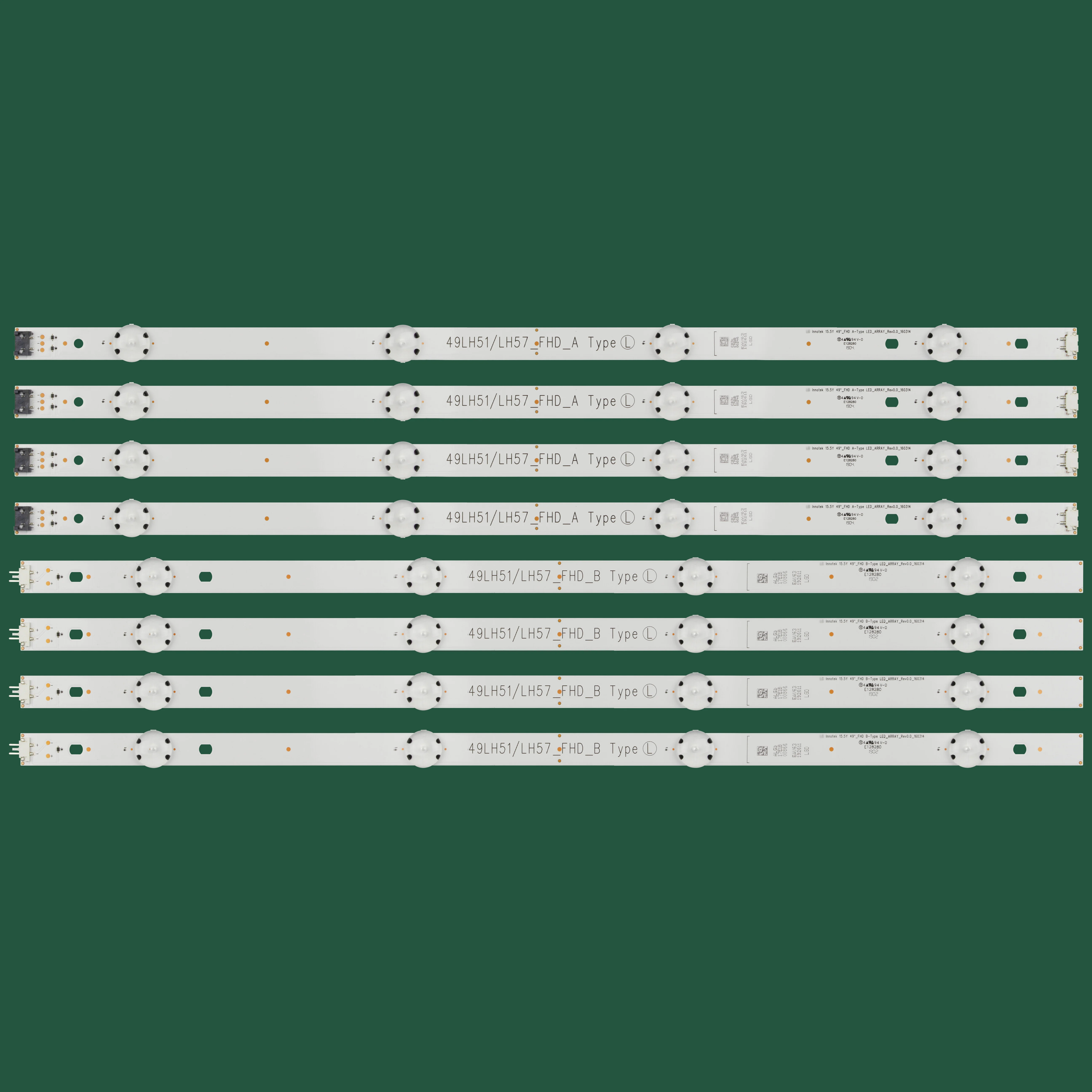 

LED backlight strip for LG innotek 49LK5100PLA 15.5Y 49"_FHD A-Type B-Type HV490FHB-NBD 49LH51/LH57_FHD_A 49LH51/LH57_FHD_B