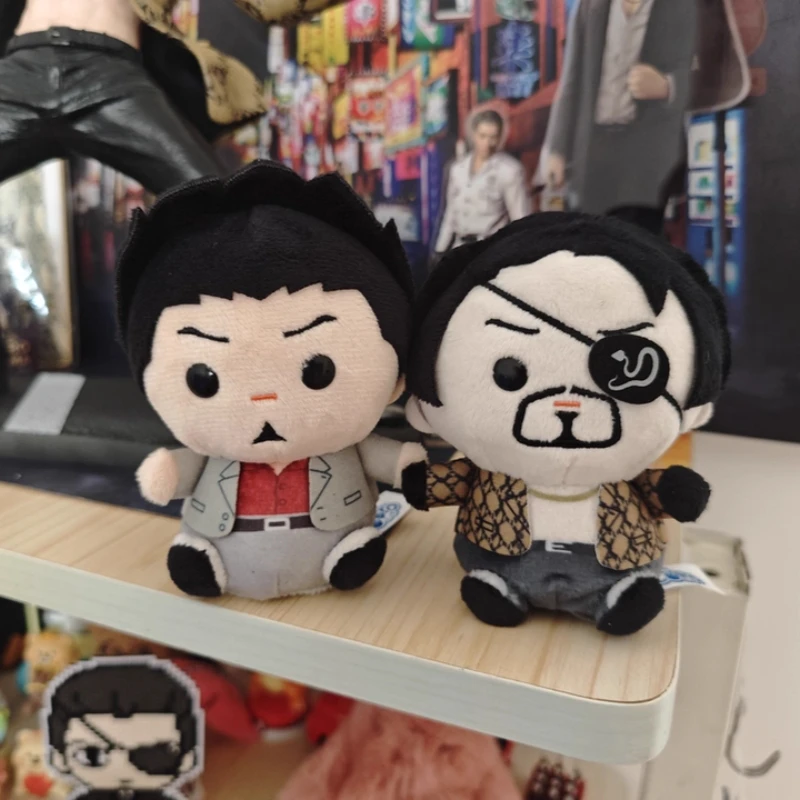 Official Sega Like A Dragon Cooro Series 10cm Plush Doll Cute Goro Majima Kazuma Kiryu Game Peripheral Desktop Collect Decor Gif