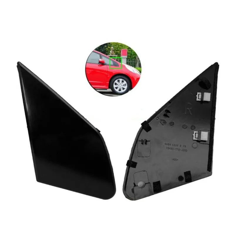 Front Left Right Door Wing Side Mirror Triangle Molding Plate For Honda Fit Jazz 2009-2014 Side Mirror Corner-Window Trim view 2