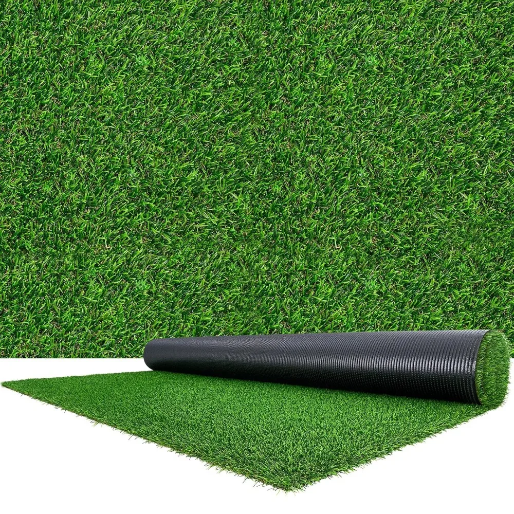 Artificial Grass, 15 X 7 Ft Fake Grass Turf Rug, 1.38 in Pile Height Realistic Synthetic Lawn Carpet Roll Mat, Customized