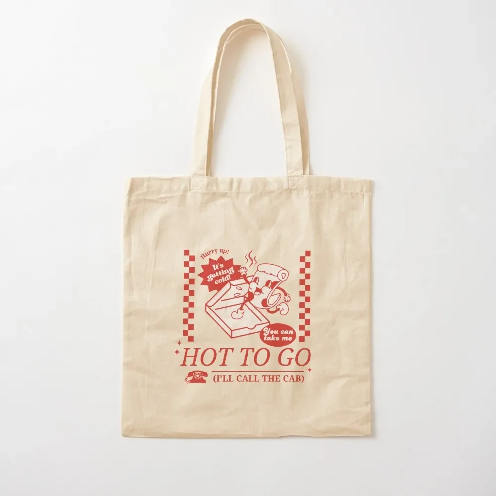 

Hot To Go! Pizza Design Tote Bag reusable grocery bags handbag tote bag men canvas tote