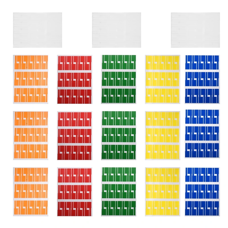 Marqueurs de câble auto-adhésifs, étiquettes de câble attro, étanche, degré de déchirure, fil attro, 540 pièces, 18 feuilles