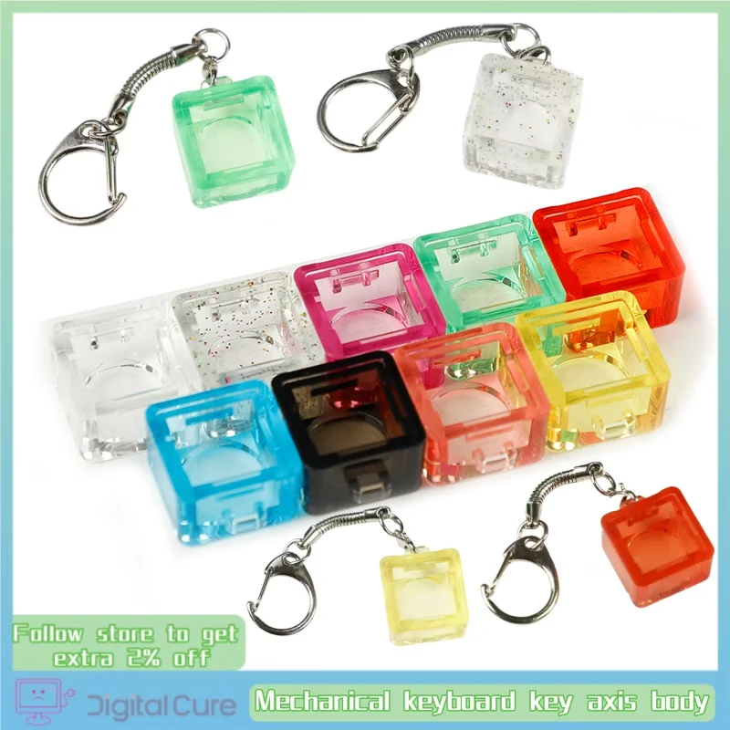 Game Mechanical Keyboard Keyshaft axis tester frame Decompression Personalized Port Transparent Tape Keychain Multiple Colors