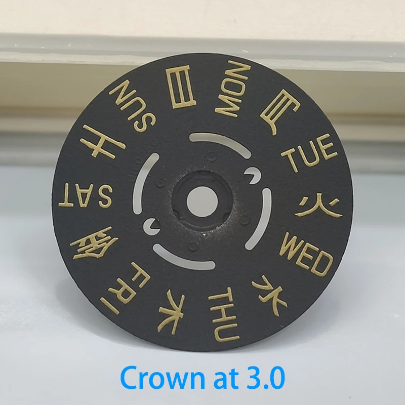NH35 NH36 English Day Disc Dial Suitable For NH35 NH36 Automatic Movements With 3.0, 3.8, 4.1 o'Clock Crown Positions