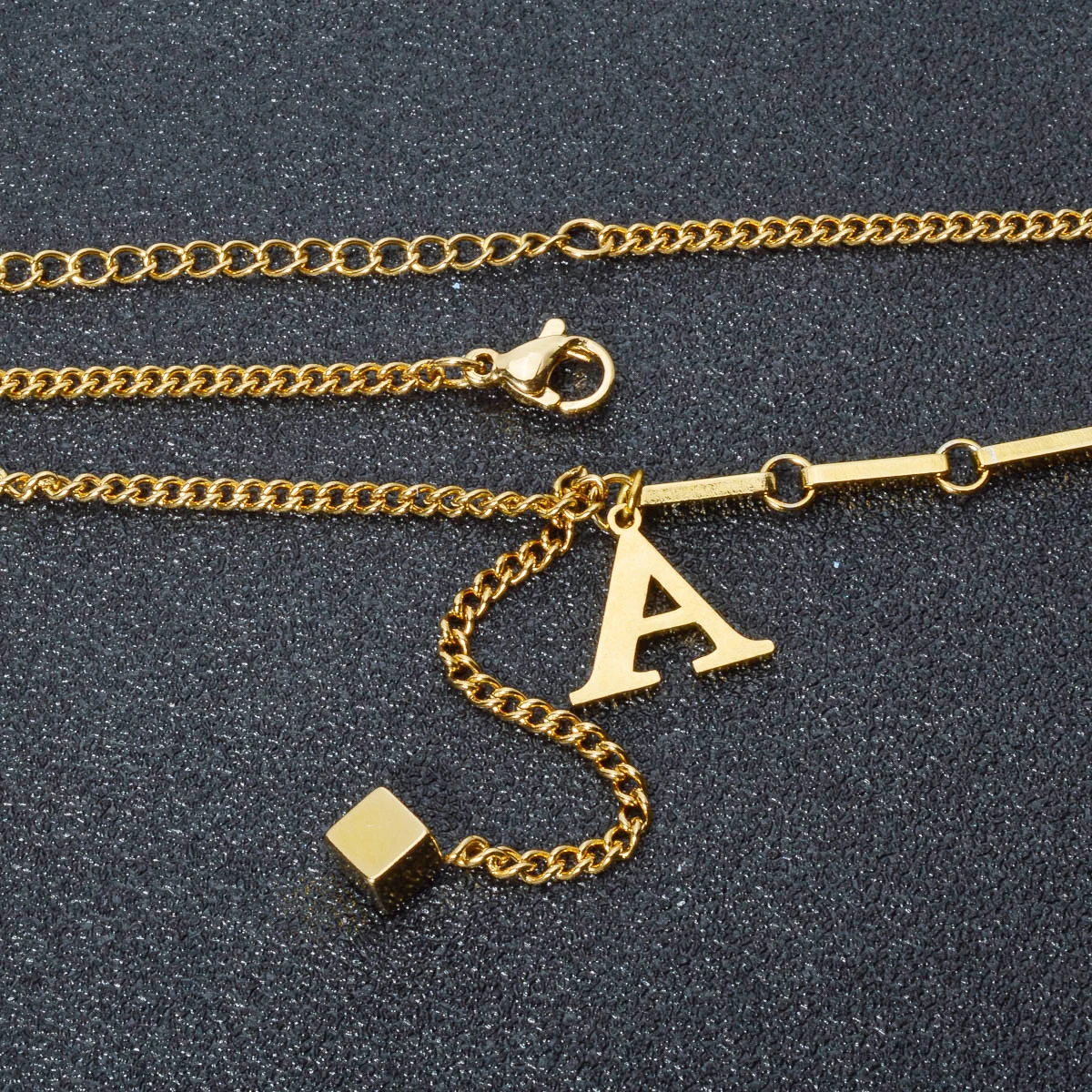 Stainless Steel English 24 Letters Chain Necklace Gift for Men Fashion Charms High Quality Pendants Women Gift for Friendship