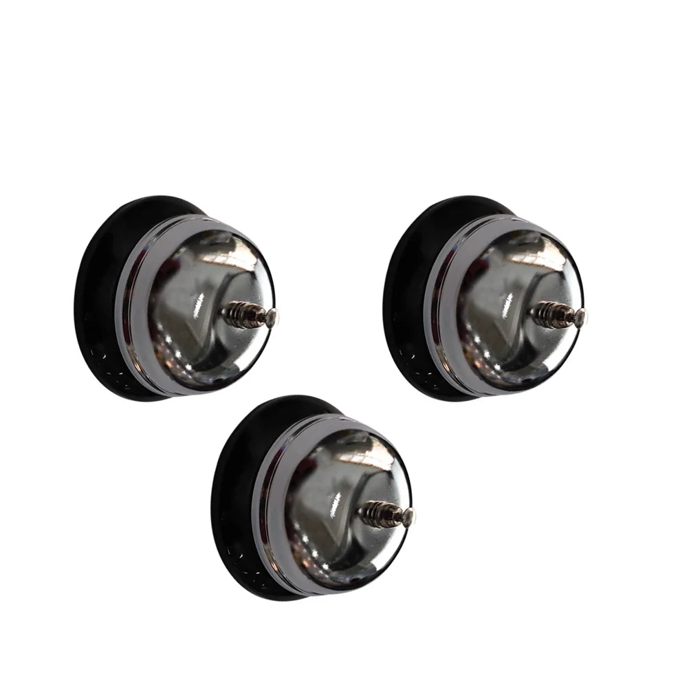 

3Pcs Classic Stainless Steel Service Bell Loud Clear Desktop Reception Bell for Restaurant Kitchen Bar Calling