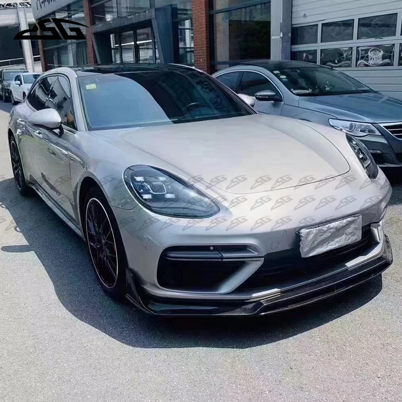 

Передний сплиттер-диффузор для Porsche Panamera 971 971.1 971.2 2017+ из карбона, комплект обвеса для бампера