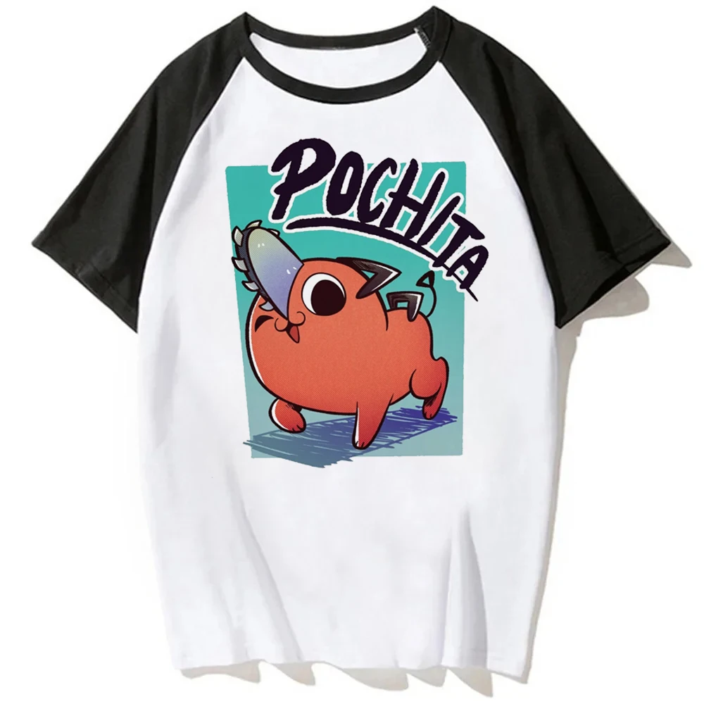 Camiseta Pochita para mujer, vintage, gyaru, barata, alternativa, ropa de calle, camiseta cutecore, estética de fiesta, retro gyaru